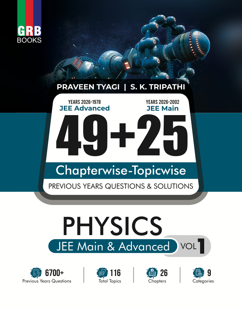 GRB 49 Years JEE Advanced (1978 - 2026) & 25 Year JEE Main (2002 - 2026) PHYSICS (Vol.1 & Vol. 2) Chapter-wise & Topic-wise Previous Years Questions and Solutions for JEE Main & Advanced