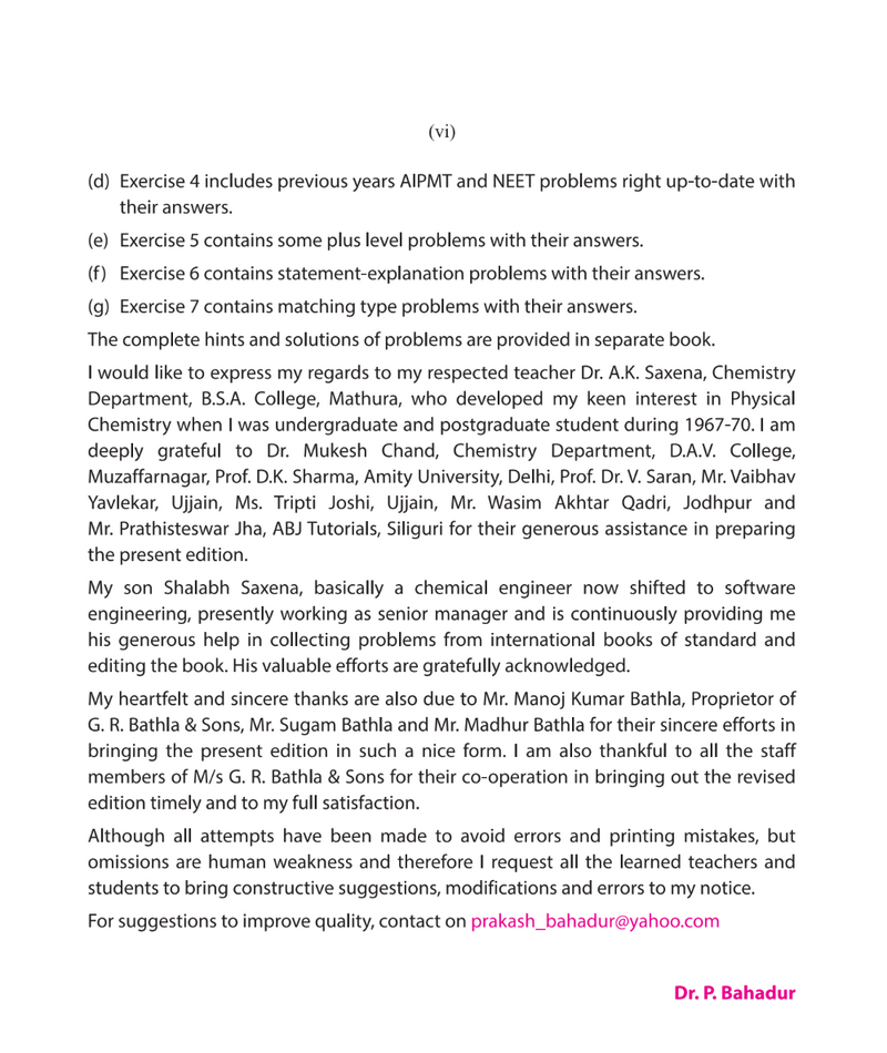 GRB Problems in Physical Chemistry for NEET and All Other Medical Entrance & Competitive Examinations || Based on NCERT