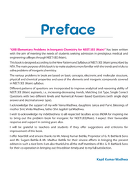 GRB Elementary Problems In Inorganic Chemistry For NEET / JEE Main & All Other Competitive Examinations || Based on NCERT || As Per NTA