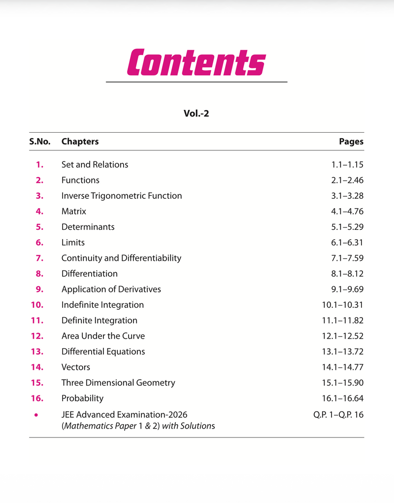 GRB 49 Years JEE Advanced (1978 - 2026) & 25 Year JEE Main (2002 - 2026) MATHEMATICS (Vol.1 & Vol. 2) Chapter-wise & Topic-wise Previous Years Questions and Solutions for JEE Main & Advanced