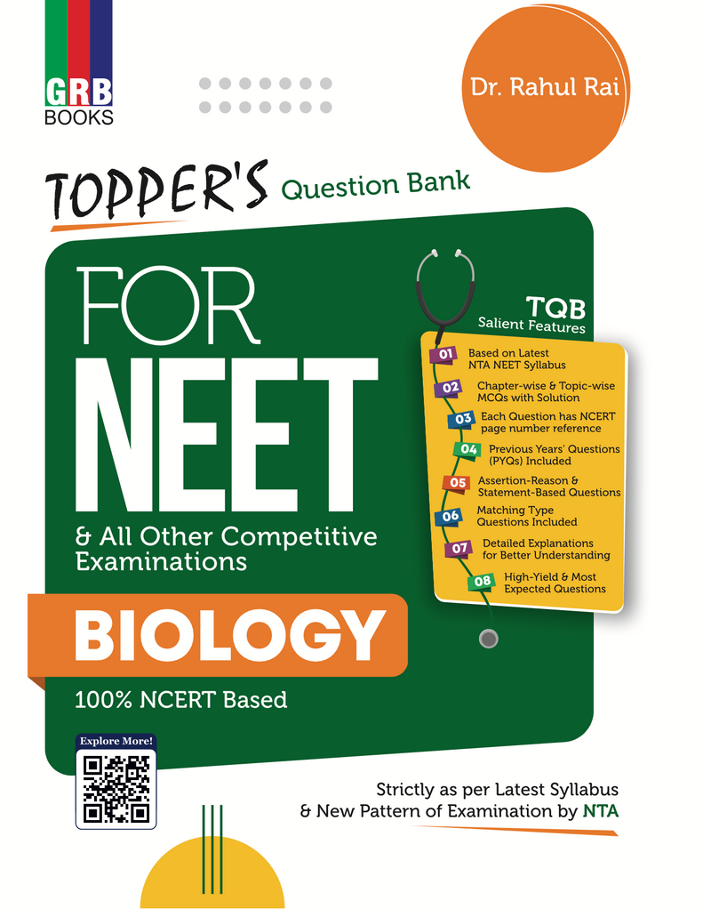 Topper's Question Bank Biology for NEET || 100% NCERT Based || Strictly As Per Latest Syllabus & New Pattern of Examinations by NTA