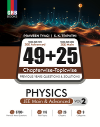 GRB 49 Years JEE Advanced (1978 - 2026) & 25 Year JEE Main (2002 - 2026) PHYSICS (Vol.1 & Vol. 2) Chapter-wise & Topic-wise Previous Years Questions and Solutions for JEE Main & Advanced
